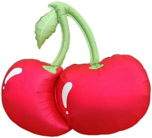 Шар (33''/84 см) Фигура, Вишня, Красный, Сатин, 1 шт.